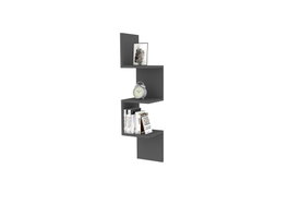 Hanah Home Estantería de Pared Color Antracita Estilo Escandinavo 105.4cm